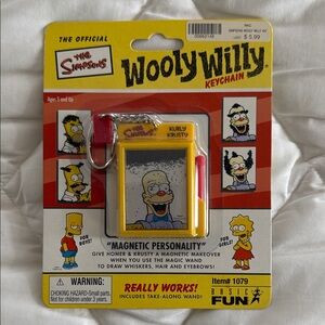 Wooly Willy Keychain - Red and Yellow